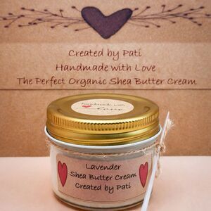 ORGANIC Shea Butter Cream LAVENDER Handmade Body & Hand Moisturizer 5 oz (Bx P)